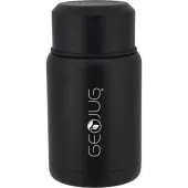 Brentwood Geojug Vacuum-Insulated Stainless-Steel Food Jar With Bowl And Folding Spoon, 17 Oz, Black