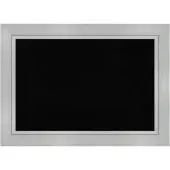 Amanti Art Cork Bulletin Board, 43"" x 31"", Black, Romano Silver Wood Frame