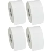 Zebra Thermal Transfer Label Paper, F58790, Rectangle, 4"" x 6"", White, 1,000 Labels Per Roll, Pack Of 4 Rolls