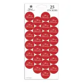 Great Papers! Holiday Seals, 1"", Red/White, Merry Christmas, Pack Of 50