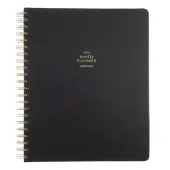 Russell & Hazel Weekly/Monthly Planner, 9-1/8"" x 11-1/4"", Black