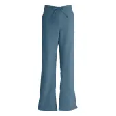 Medline ComfortEase™ Ladies' Modern Fit Petite Cargo Scrub Pants, Large, Caribbean Blue