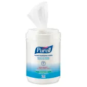 PURELL® Alcohol Hand Sanitizing Wipes - 6"" x 7"" - White - Residue-free, Dye-free, Fragrance-free, Non-sticky, Non-irritating, Non-irritating, Hypoalle