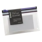 Oxford® At Hand Note Card Zip Pocket, Indigo
