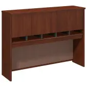 Bush Business Furniture Components Hutch 60""W, Hansen Cherry/Graphite Gray, Standard Delivery