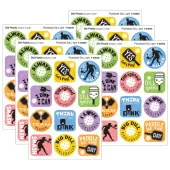 TREND Stinky Stickers, Pickleball Pride, Dill Pickle Scent, 48 Per Pack, Set Of 6 Packs