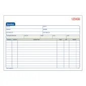 Adams™ 3-Part Carbonless Invoice Book, 8 7/16"" x 5 9/16"", White/Canary/Pink, 50 Sets