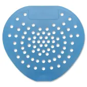Hospeco Vinyl Urinal Screen - Lasts upto 30 Days - Flexible, Odor Neutralizer, Clog Remover - 12 / Carton - Blue