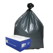 Platinum Plus® Can Liners, 60 gal, 1.55 mil, 39"" x 56"", Gray, 10 Bags/Roll, 5 Rolls/Carton