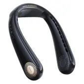 Torras COOLiFY Air 3-Speed Portable Neck Fan, 2-1/2""H x 6-7/8""W x 10-1/4""D, Black