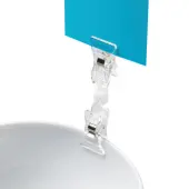 Deflecto® VersaGrip® Sign Holder With 2 Clips, 3 1/2""H x 7/8""W x 1/2""D, Clear, Pack Of 10
