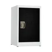 Alpine AdirOffice 1-Tier Steel Locker, 24""H x 15""W x 15""D, Black