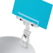 Deflecto® VersaGrip™ Sign Holder With Large Clip, 4 1/8""H x 3 1/8""W x 1/4""D, Clear, Pack Of 5