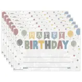 Teacher Created Resources Awards, 5-1/2"" x 8-1/2"", Classroom Cottage Happy Birthday, 30 Awards Per Pack, Bundle Of 6 Packs
