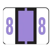 Smead® BCCRN Bar-Style Permanent Numerical Labels, 8, Lavender, Roll Of 500