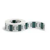 Smead® BCCR Bar-Style Permanent Alphabetical Labels, E, Dark Green, Roll Of 500