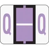 Smead® BCCR Bar-Style Permanent Alphabetical Labels, Q, Lavender, Roll Of 500