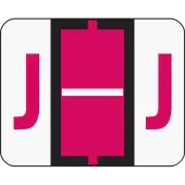 Smead® BCCR Bar-Style Permanent Alphabetical Labels, J, Red, Roll Of 500