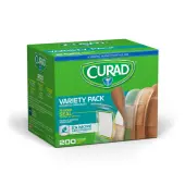 CURAD® Bandage Variety Packs, Assorted Sizes, Tan, Case Of 24