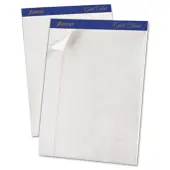 TOPS Gold Fibre Ruled Perforated Writing Pads - Letter - 50 Sheets - Watermark - Stapled/Glued - 0.34"" Ruled - 20070