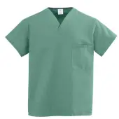 Medline ComfortEase™ 1-Pocket Reversible Unisex Scrub Top, 2X, Jade