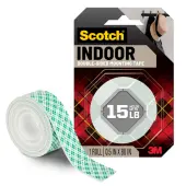 Scotch® Indoor Double-Sided Mounting Tape , 0.5 in x 80 in (1.27 cm x 2.03 m)
