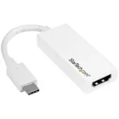 StarTech.com - USB-C to HDMI Adapter - 4K 30Hz - White - USB Type-C to HDMI Adapter - USB 3.1 - Thunderbolt 3 Compatible - USB C to HDMI adapter suppo