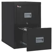 FireKing® Patriot 25""D Vertical 2-Drawer Fireproof File Cabinet, Metal, Black, White Glove Delivery