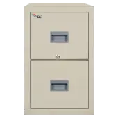 FireKing® Patriot 25""D Vertical 2-Drawer Fireproof File Cabinet, Metal, Parchment, White Glove Delivery