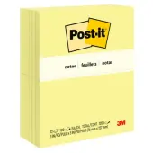 Post-it® Notes, 3 in x 5 in, 12 Pads, 100 Sheets/Pad, Clean Removal, School Supplies and Office Products, Sticky Notes for Vertical Surfaces