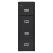 FireKing® Patriot 31-5/8""D Vertical 4-Drawer Fireproof File Cabinet, Metal, Black, White Glove Delivery