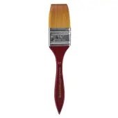 Winsor & Newton Series 965 Golden Nylon & Natural Hair Paint Brush, 1 1/2"", Flat Bristle, Copper