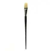 Winsor & Newton Winton Hog Paint Brush, Size 14, Flat/Bright Bristle, Hog Hair, Green