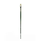 Winsor & Newton Winton Hog Paint Brush, Size 6, Short Flat/Bright Bristle, Hog Hair, Green