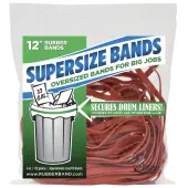 Alliance Rubber SuperSize Bands™, 12"" x 1/4"", Red, Bag Of 18