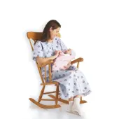 Medline Mother's IV Gowns, 71"", Blue/Swirls, Pack Of 12