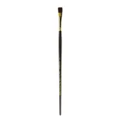 Winsor & Newton Galeria Long-Handle Paint Brush, Size 12, Flat Bristle, Polyester, Burgundy, 5731012