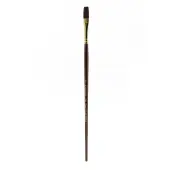 Winsor & Newton Galeria Long-Handle Paint Brush, Size 12, Flat Bristle, Polyester, Burgundy, 5736012