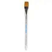 Winsor & Newton Series 995 Aquarelle Golden Nylon Paint Brush, 3/4"", Flat Wash Bristle, Nylon, Clear