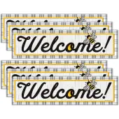 Eureka Welcome Horizontal Banners, 45"" x 12"", The Hive, Bundle Of 6 Banners