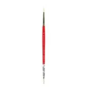 Winsor & Newton University Series Short-Handle Paint Brush, Size 6, Round Bristle, Red