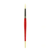 Winsor & Newton University Series Short-Handle Paint Brush, Size 12, Round Bristle, Red