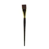 Winsor & Newton Galeria Short-Handle Paint Brush, 1"", One-Stroke Bristle, Polyester, Burgundy