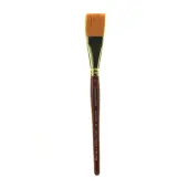 Grumbacher Goldenedge Watercolor Paint Brush, 1"", Stroke Bristle, Sable Hair, Dark Red