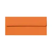 LUX #10 Envelopes, Peel & Press Closure, Mandarin Orange, Pack Of 50