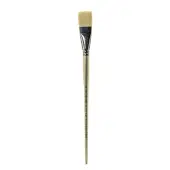 Winsor & Newton Artisan Series Paint Brush, Size 24, Flat/Bright Bristle, Synthetic, Silver