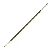 Winsor & Newton Monarch Long-Handle Paint Brush, Size 0, Flat/Bright Bristle, Synthetic, Brown