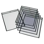 SKILCRAFT® #13 Transparent Poly Envelopes, Clear/Black, Pack Of 25 (AbilityOne 7510-01-647-7926)