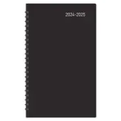 2024-2025 Office Depot® Brand 14-Month Daily Academic Planner, 5"" x 8"", 30% Recycled, Black, July 2024 To August 2025