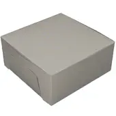 White Bakery Boxes, Cake/Donut, 9"" x 9"" x 4"", Case Of 200
